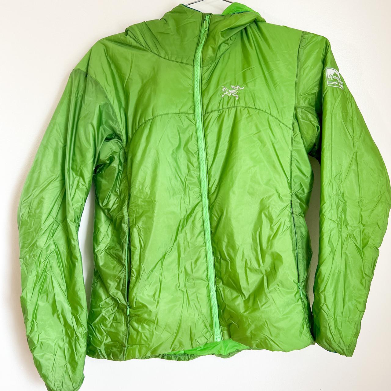 Arc'teryx Women's Green and White Jacket Depop