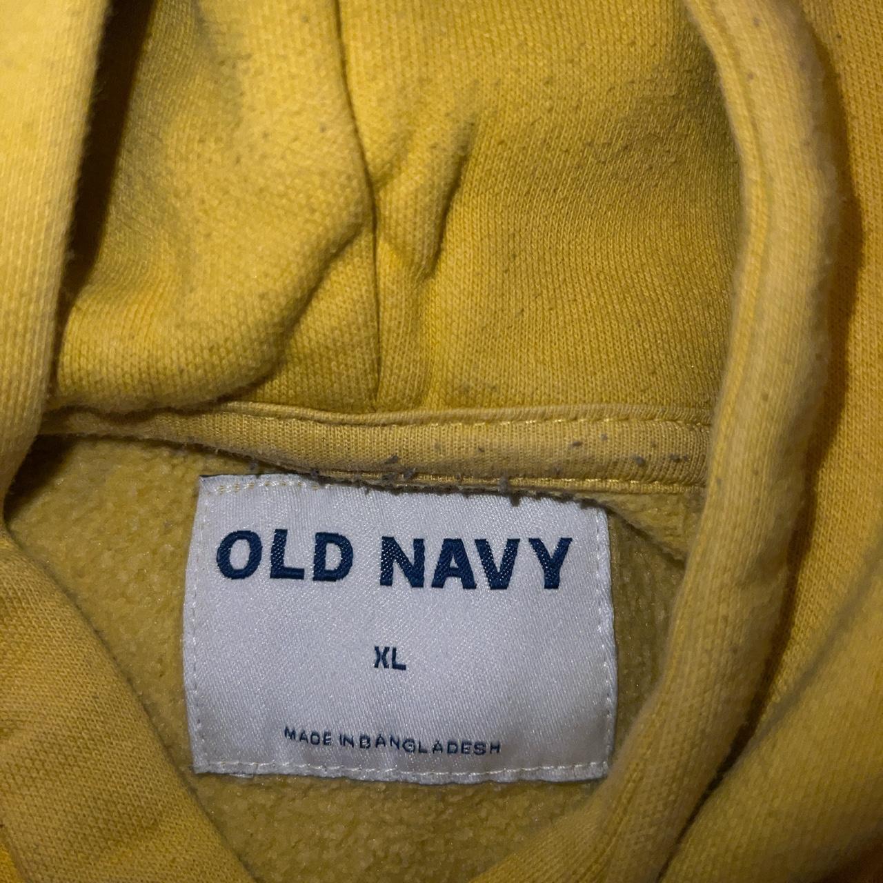 Old Navy Men's Yellow Hoodie Depop