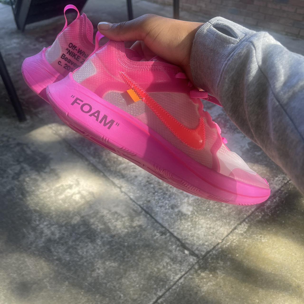 Off white nike sale zoom fly tulip pink