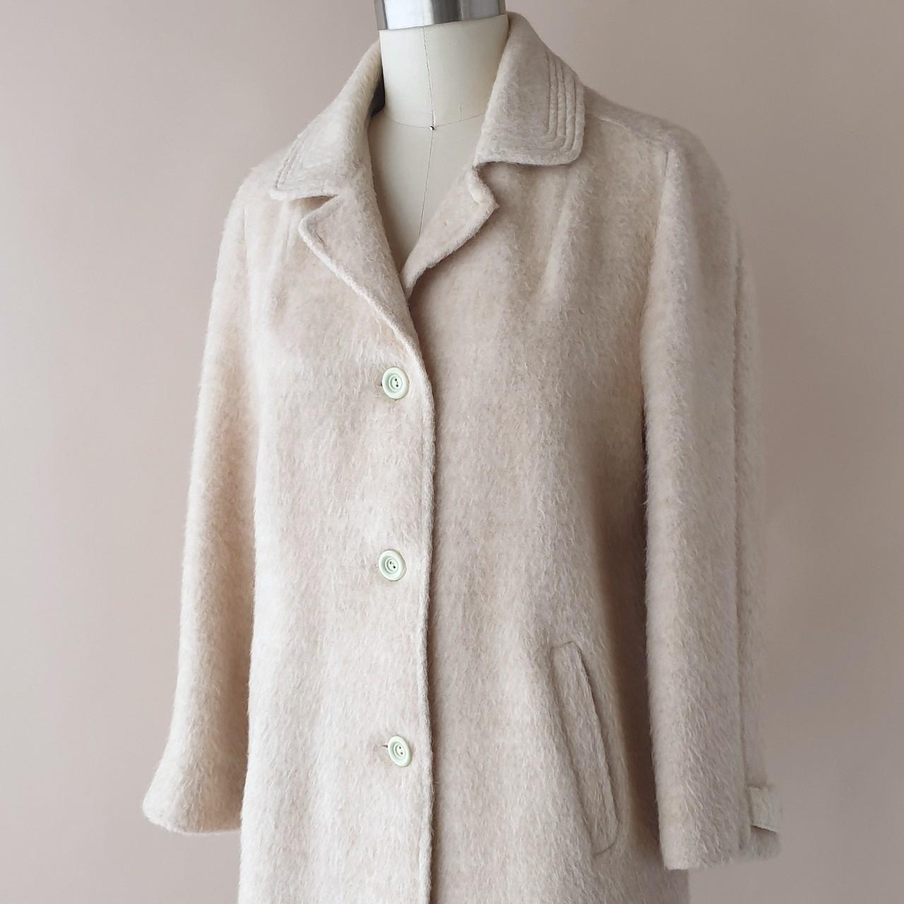 Beautiful beige coloured vintage coat. Lovely... - Depop