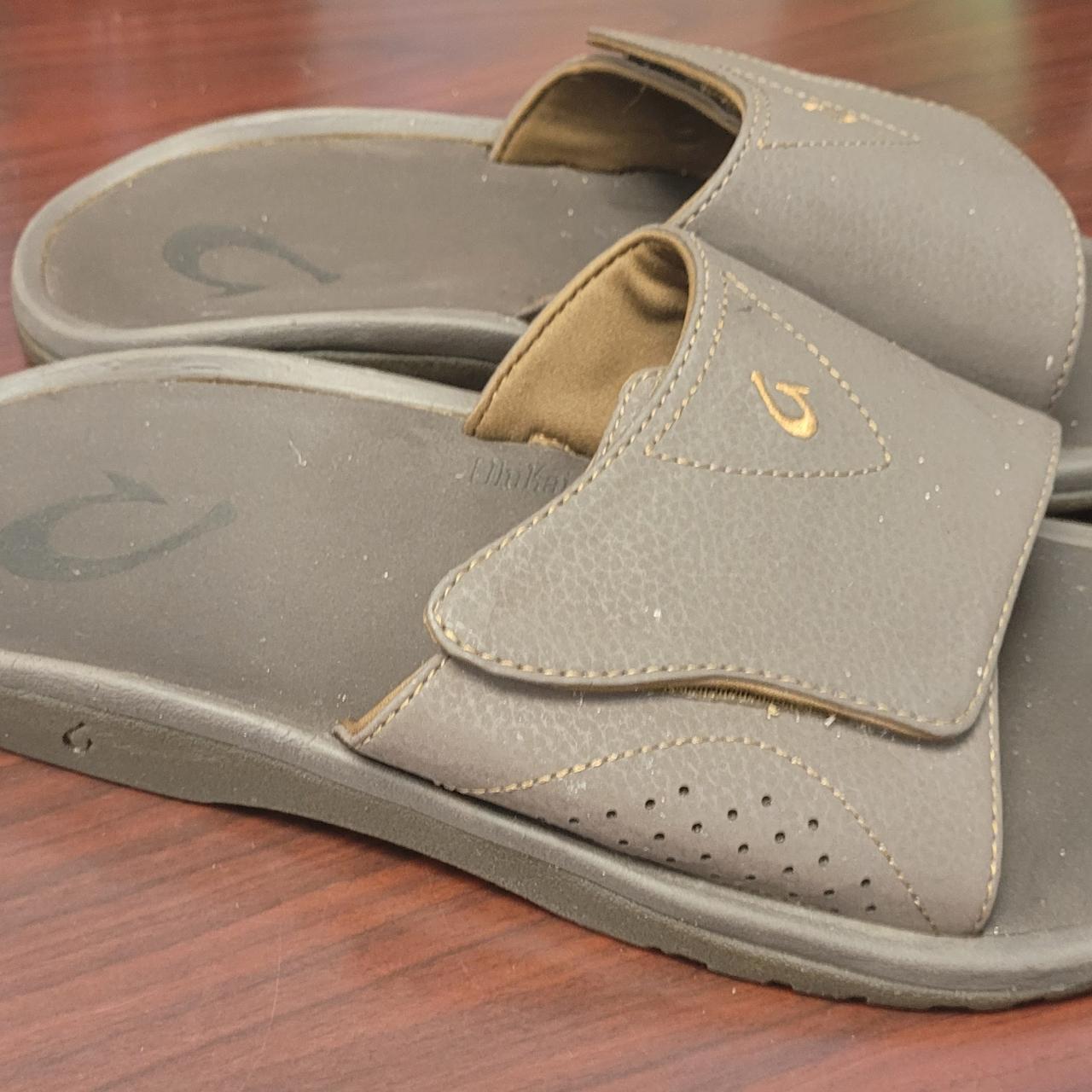 Olukai Nalu Slides Dark Java Size 11 Only worn