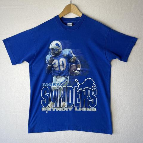 BARRY SANDERS Vintage Salem Sportswear Shirt 1995 Detroit Lions Large 90s  NFL