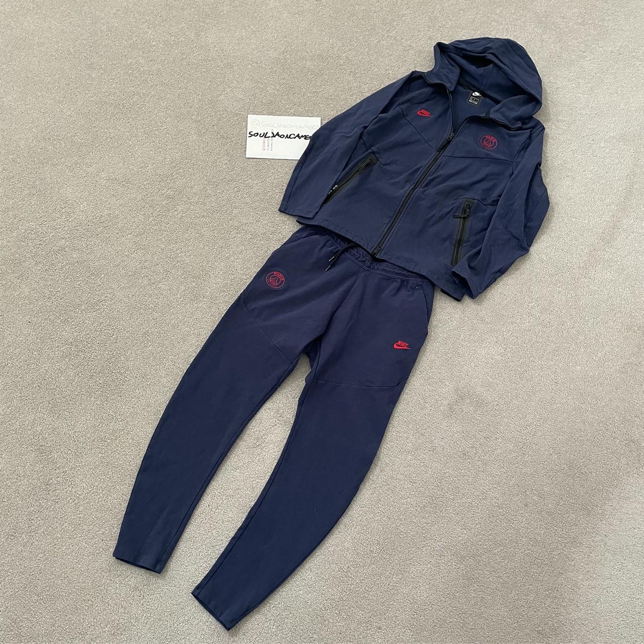 Full PSG Nike Tech Fleece Tracksuit In Navy, Both... - Depop