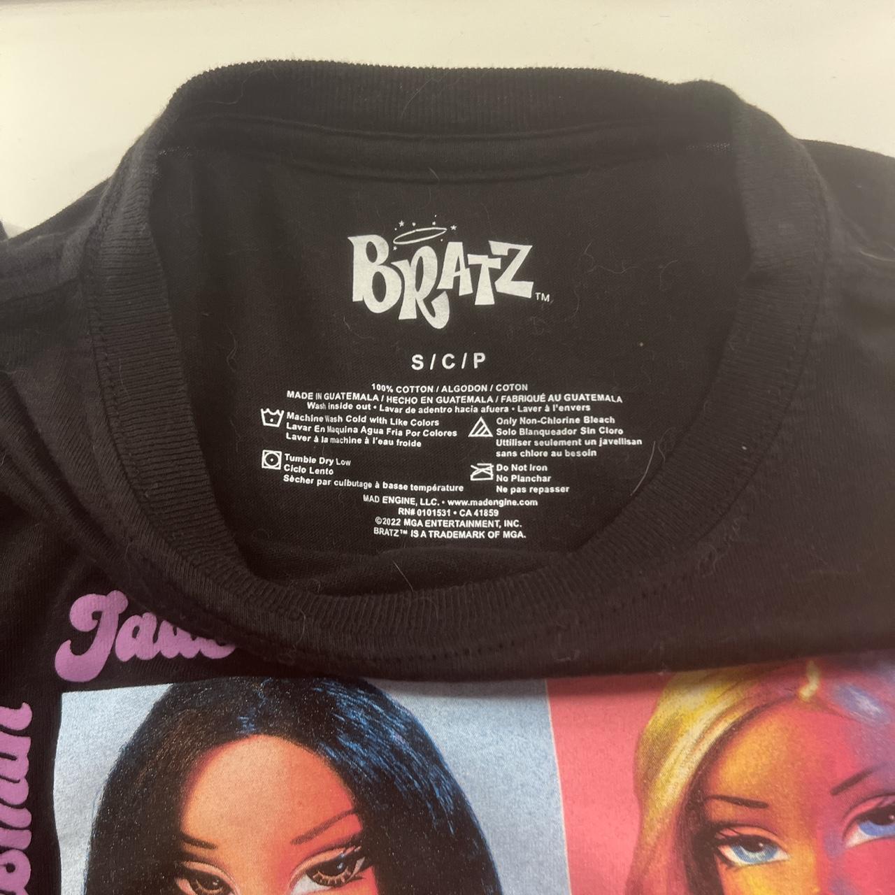 Bratz Women S Black And Pink T Shirt Depop