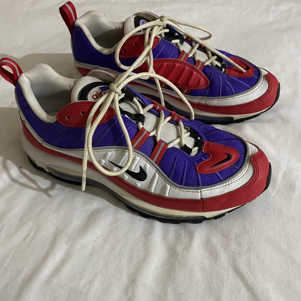 Nike Women's Red and Purple Trainers | Depop