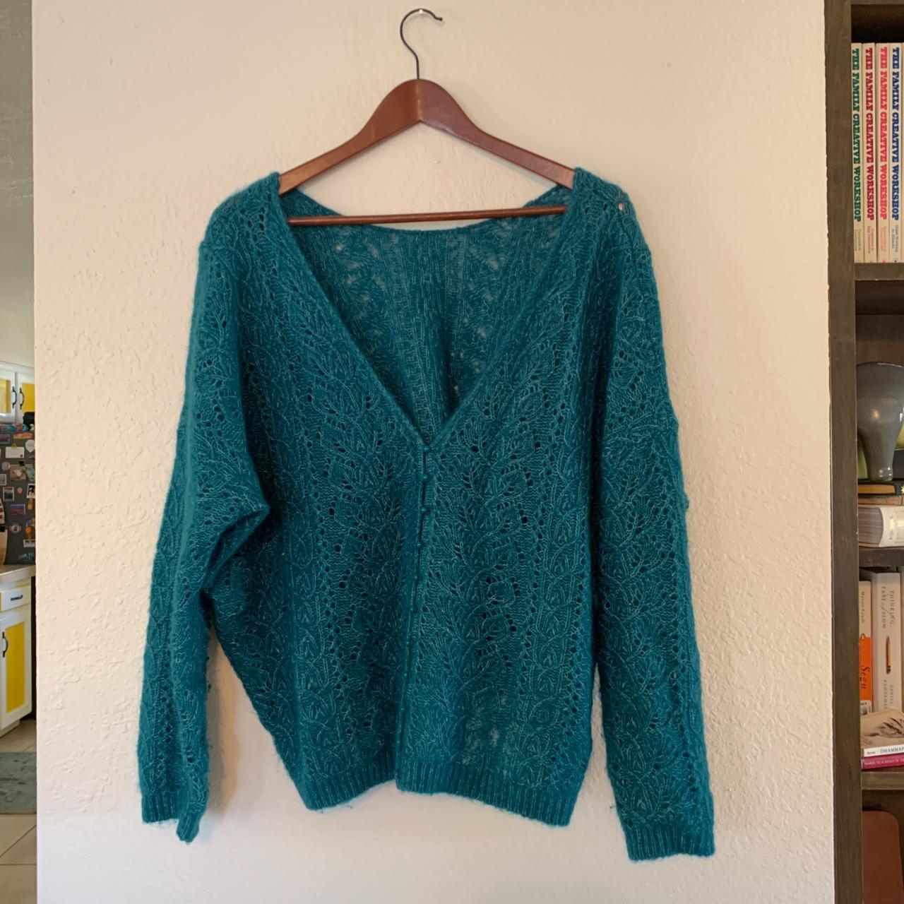 Sézane Women's Green Cardigan | Depop