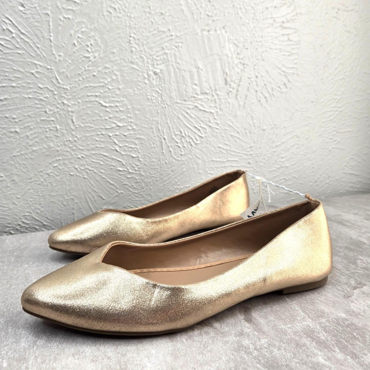 Old orders navy gold flats