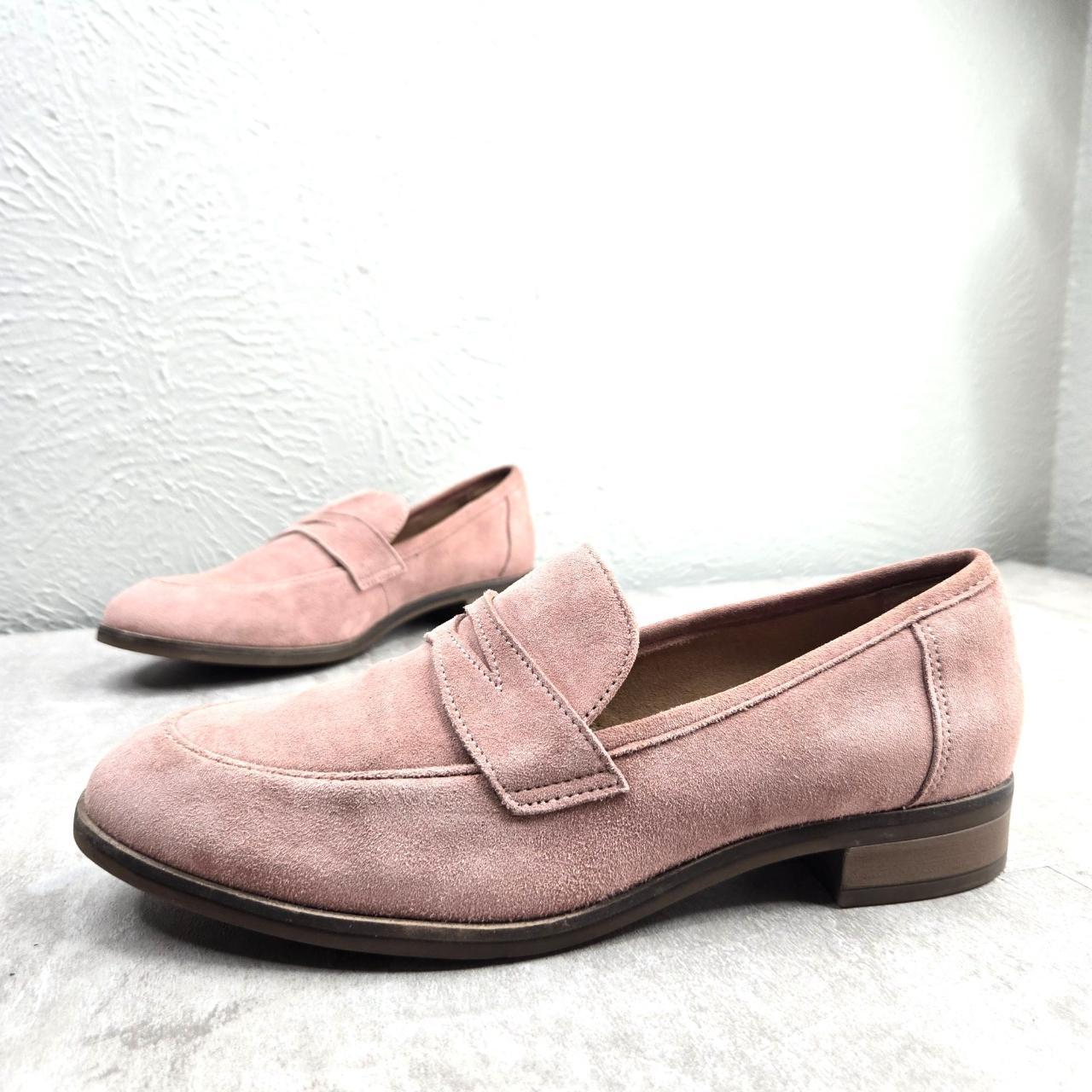 Clarks Collection Penny Loafers Size 7.5 Pink Suede