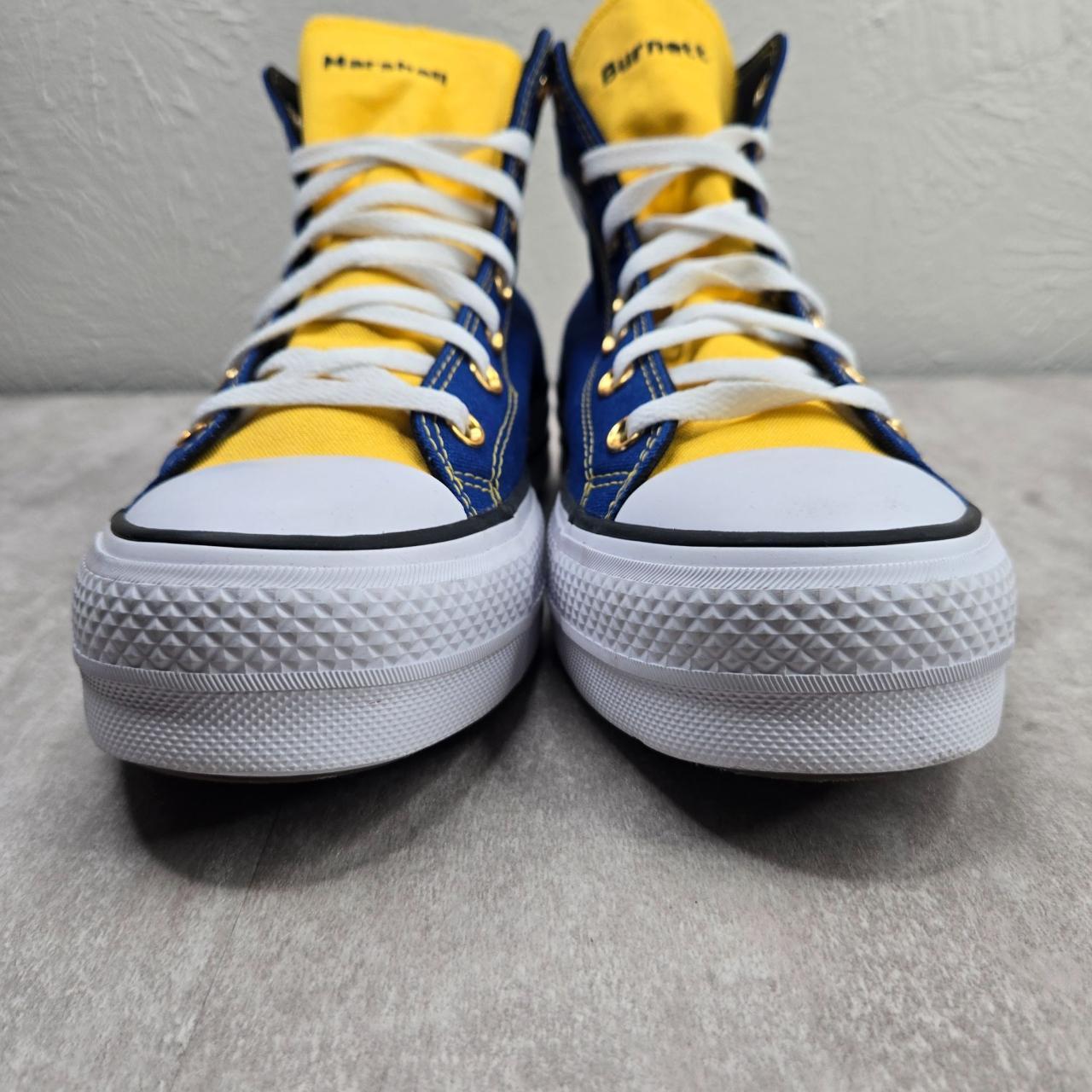 Design Low Top Sneakers, Blue Yellow Sneaker, Converse hot Low Tops, Custom Converse, Custom Sneaker, Skateboarding, Festival Shoe, Urban Outfit