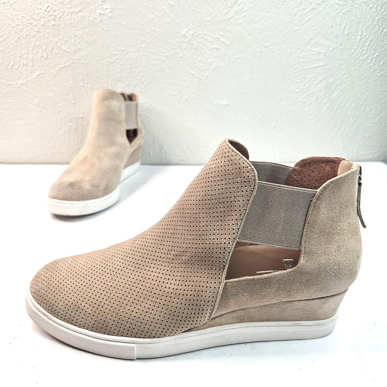 Paolo Linea Wedge Sneaker Boot Sz 10.5 Tan Suede. Depop