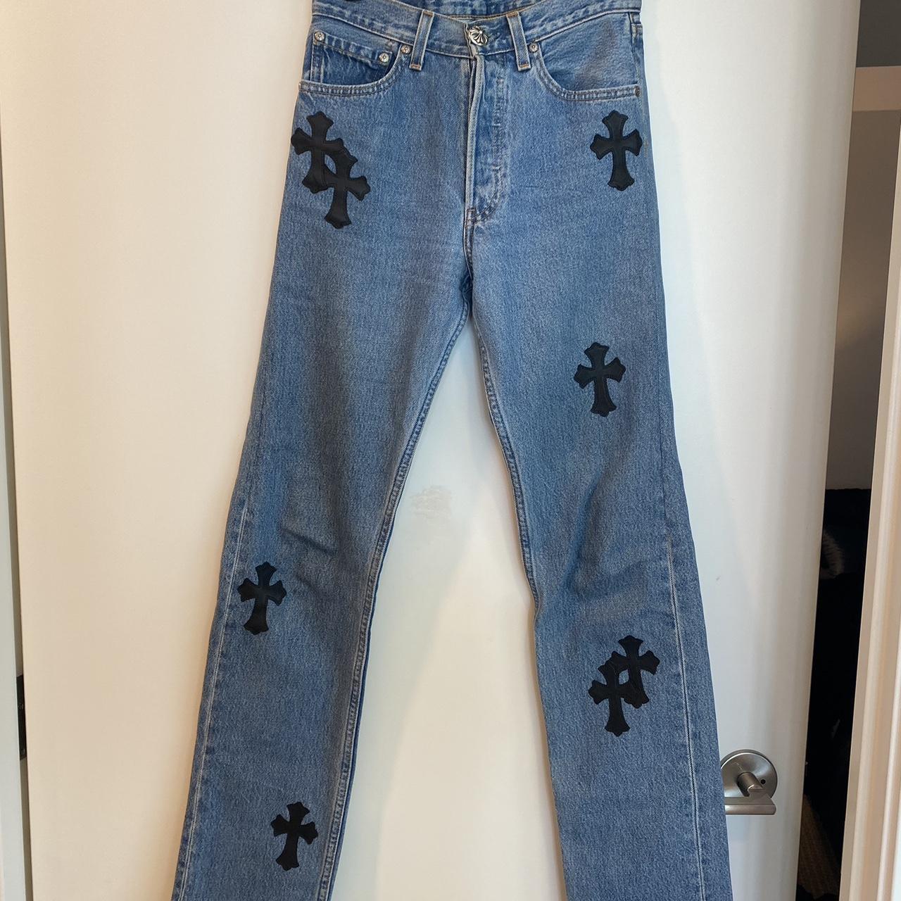 Women’s Chrome Hearts x Levi’s Jeans. Size 24 with... - Depop