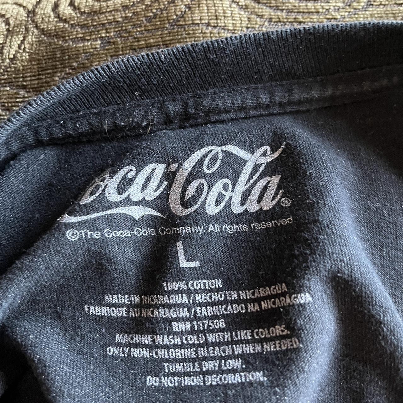 Coca Cola Men S Black And Red Top Depop