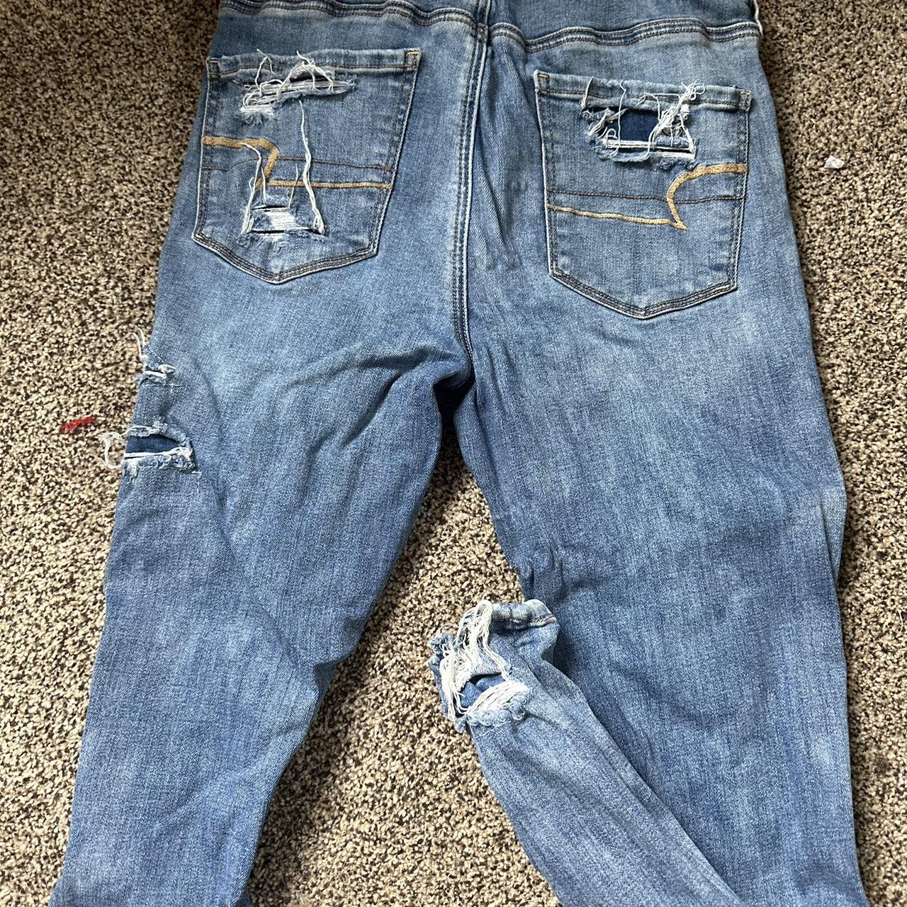 American Eagle size 8 short jeggings, not ripped. So - Depop