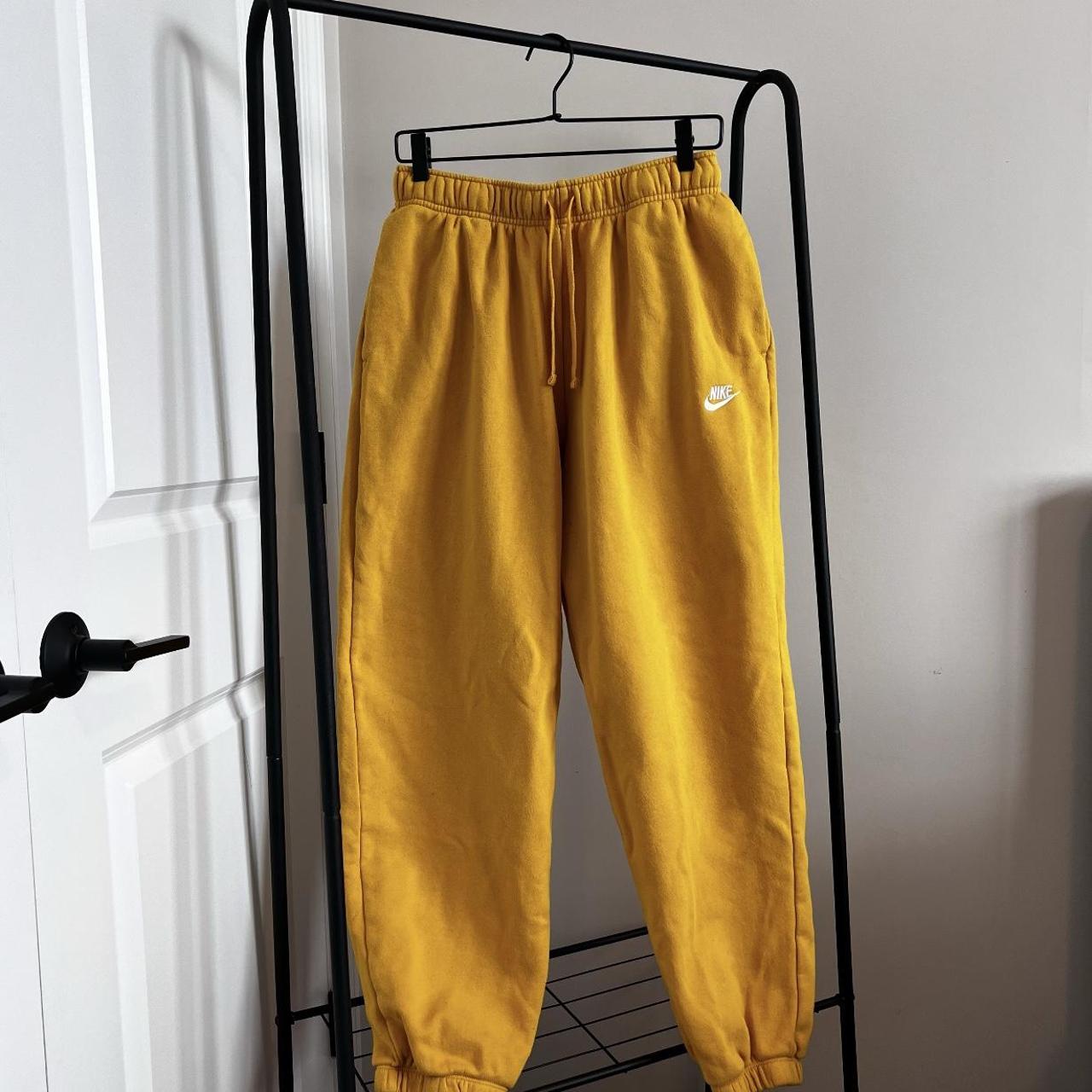 Nike Women's Yellow Joggerstracksuits Depop