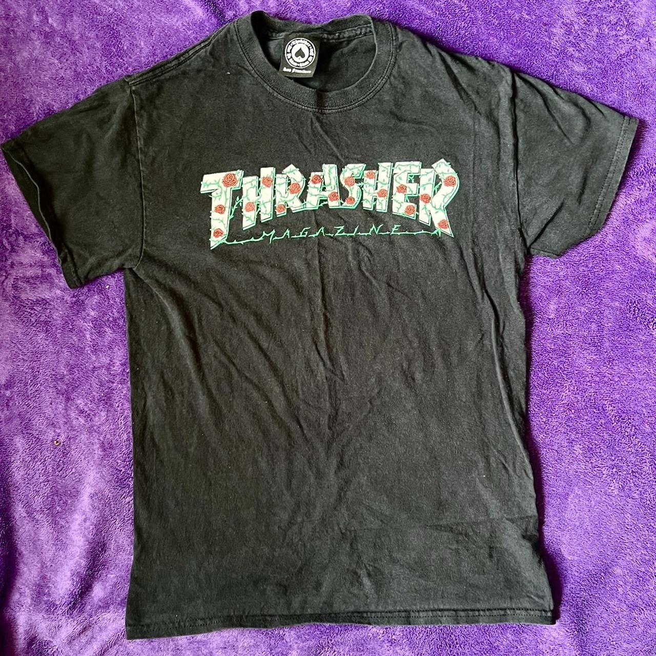 Pink thrasher 2024 shirt with roses