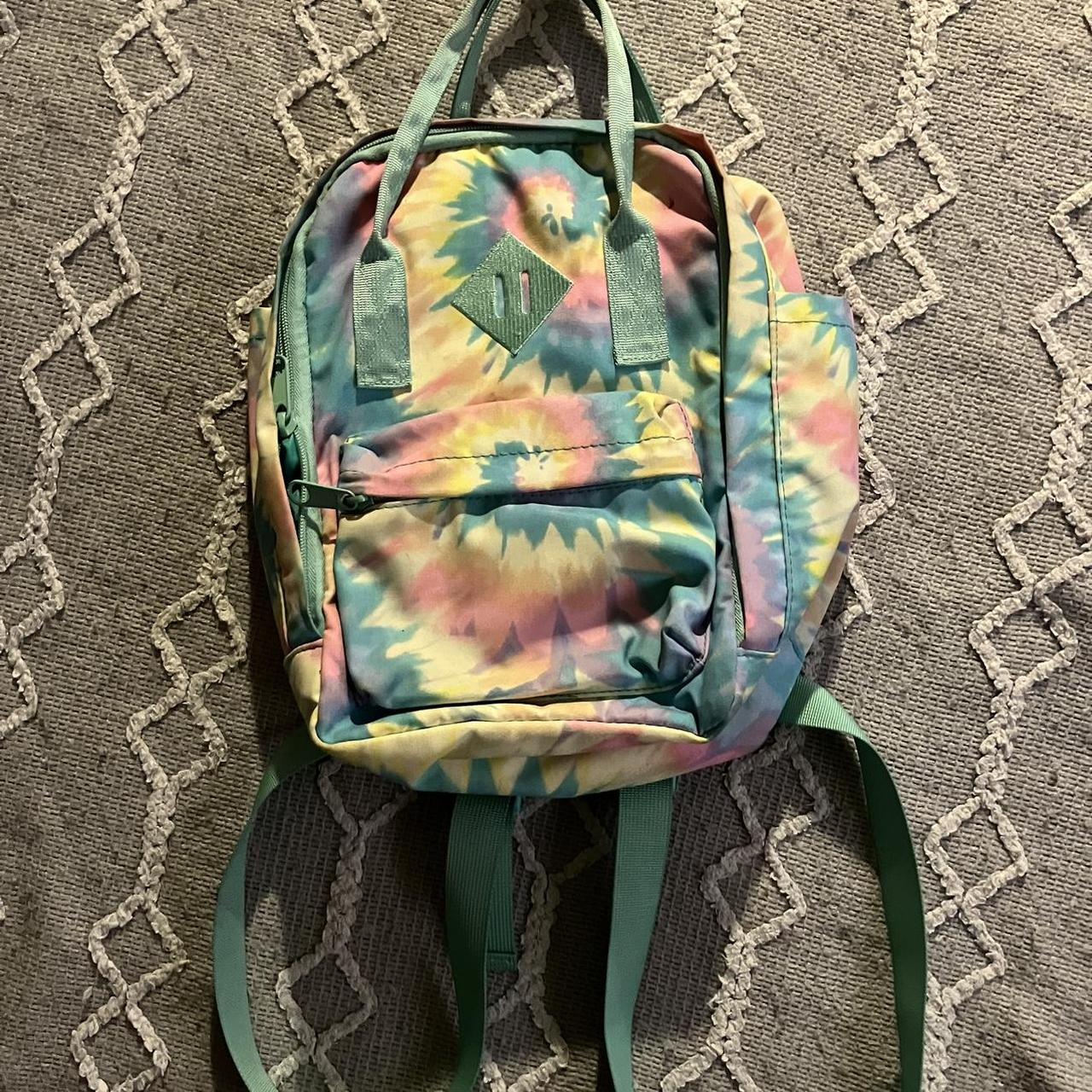 Small Tie Dye Backpack ☮️ has some discoloration on... - Depop