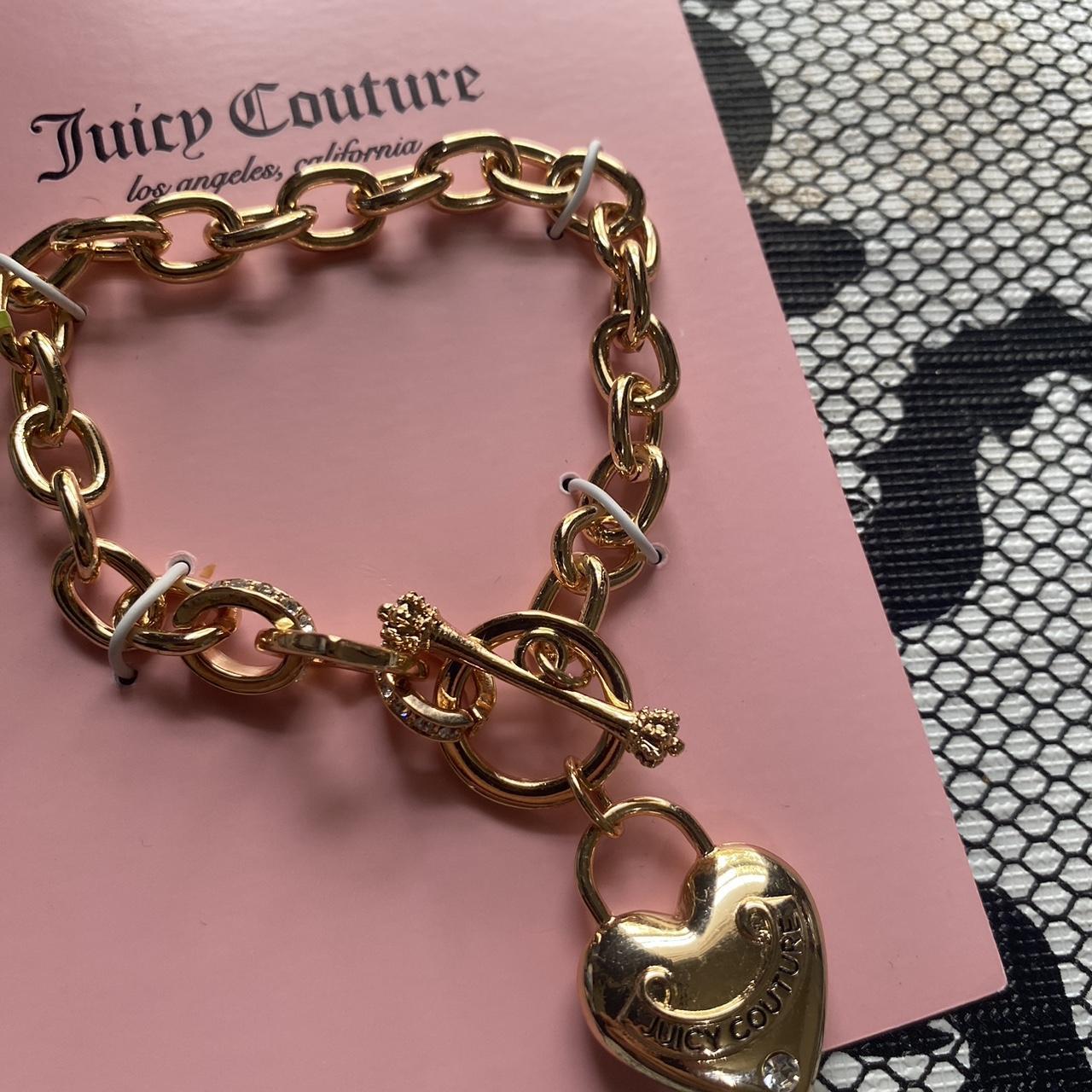 🎀Juicy Couture Gold Charm Bracelet locket with