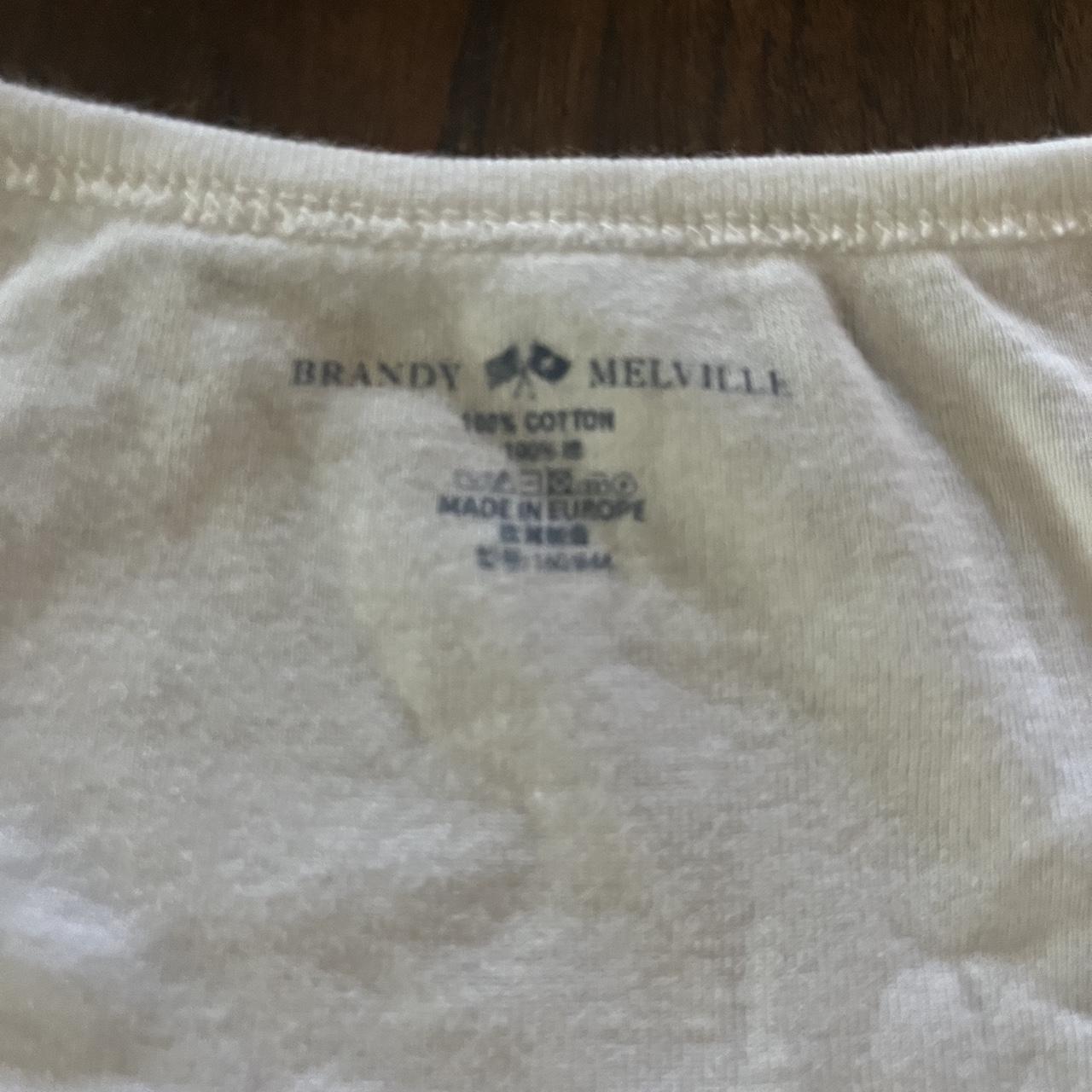 Brandy Melville plain white basic tee, great... - Depop