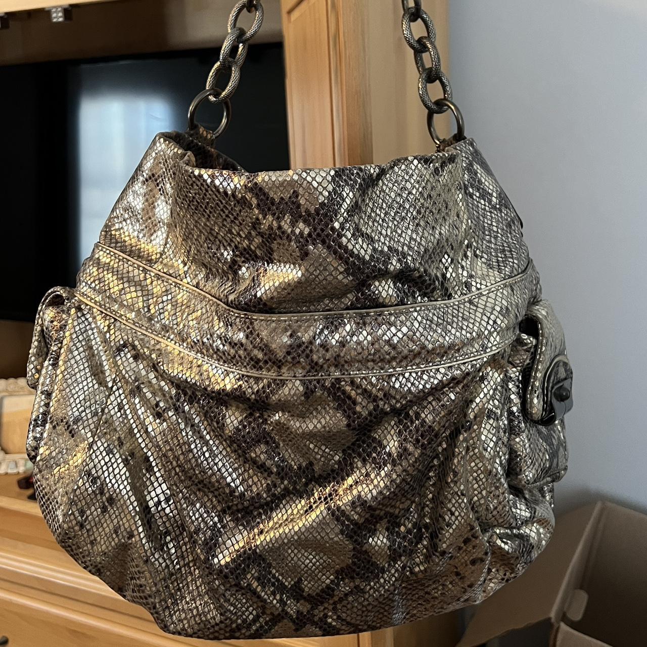 Newest Coach Kristin Python/Snakeskin embossed bag