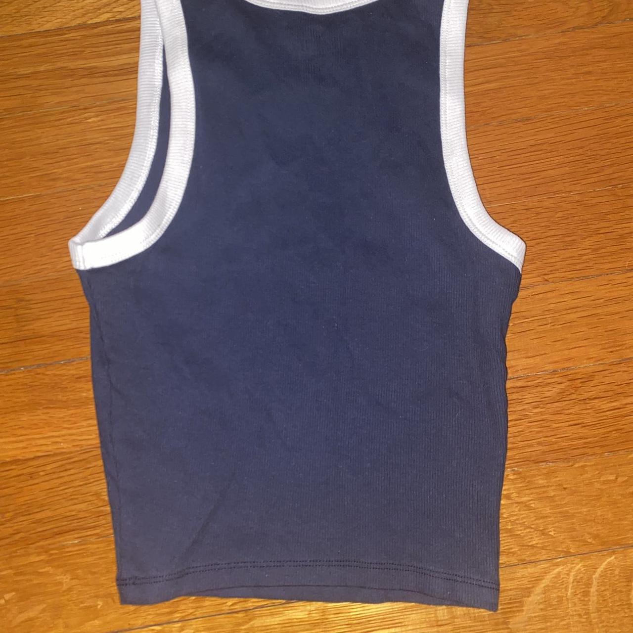 Navy Blue Hibiscus Flower Tank Top From Hollisters Depop 9719