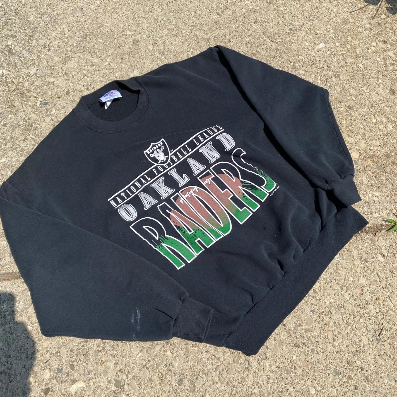 Vintage 90s Black Russell Athletic Oakland Raiders Sweatshirt