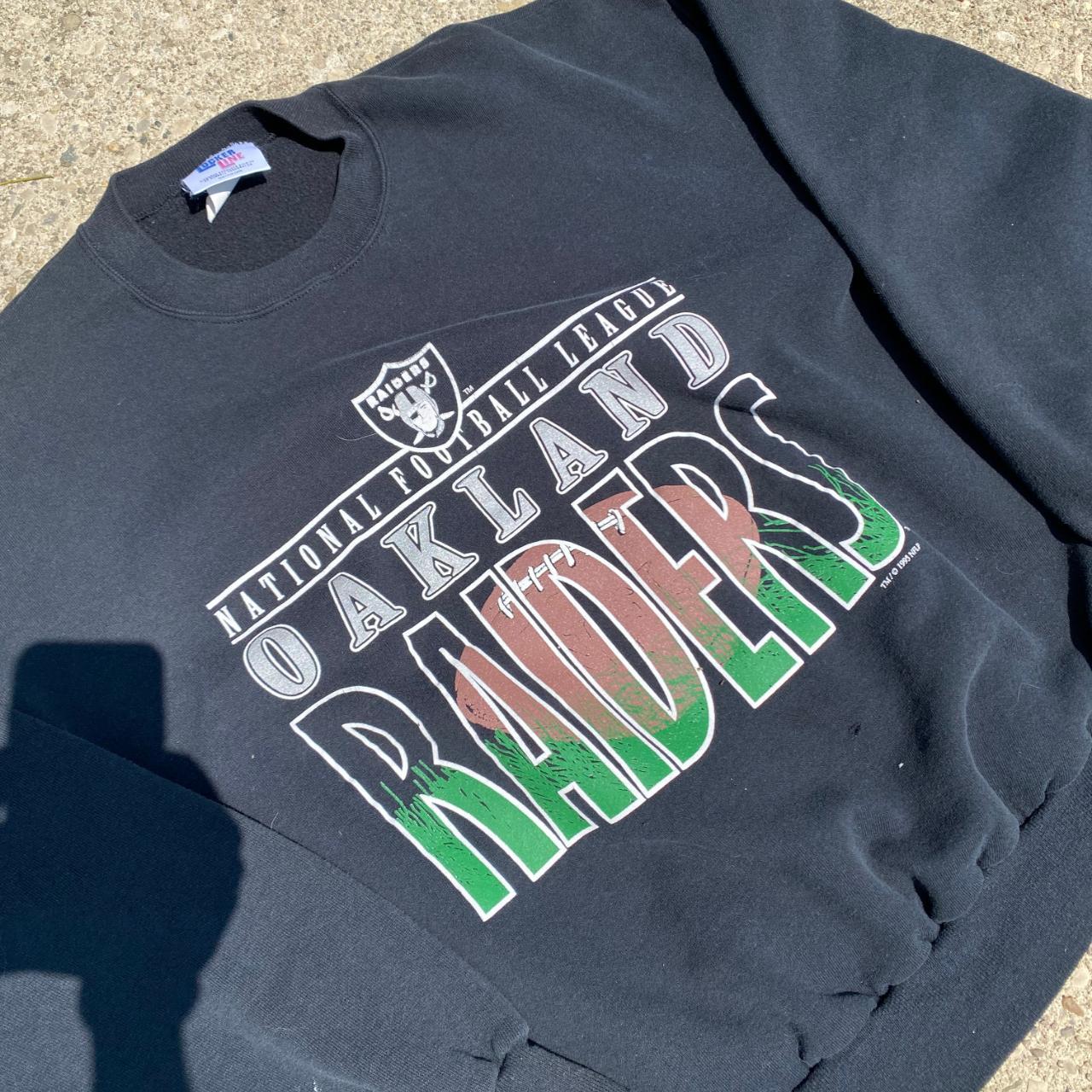 Vintage 90s Black Russell Athletic Oakland Raiders Sweatshirt