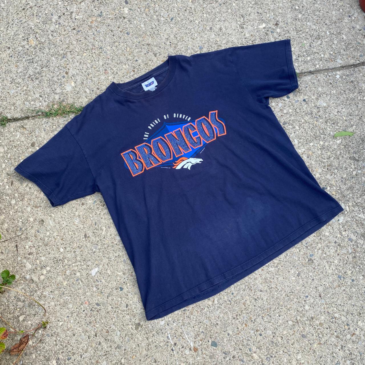 Vintage 90s Denver broncos nfl logo 7 graphic print - Depop