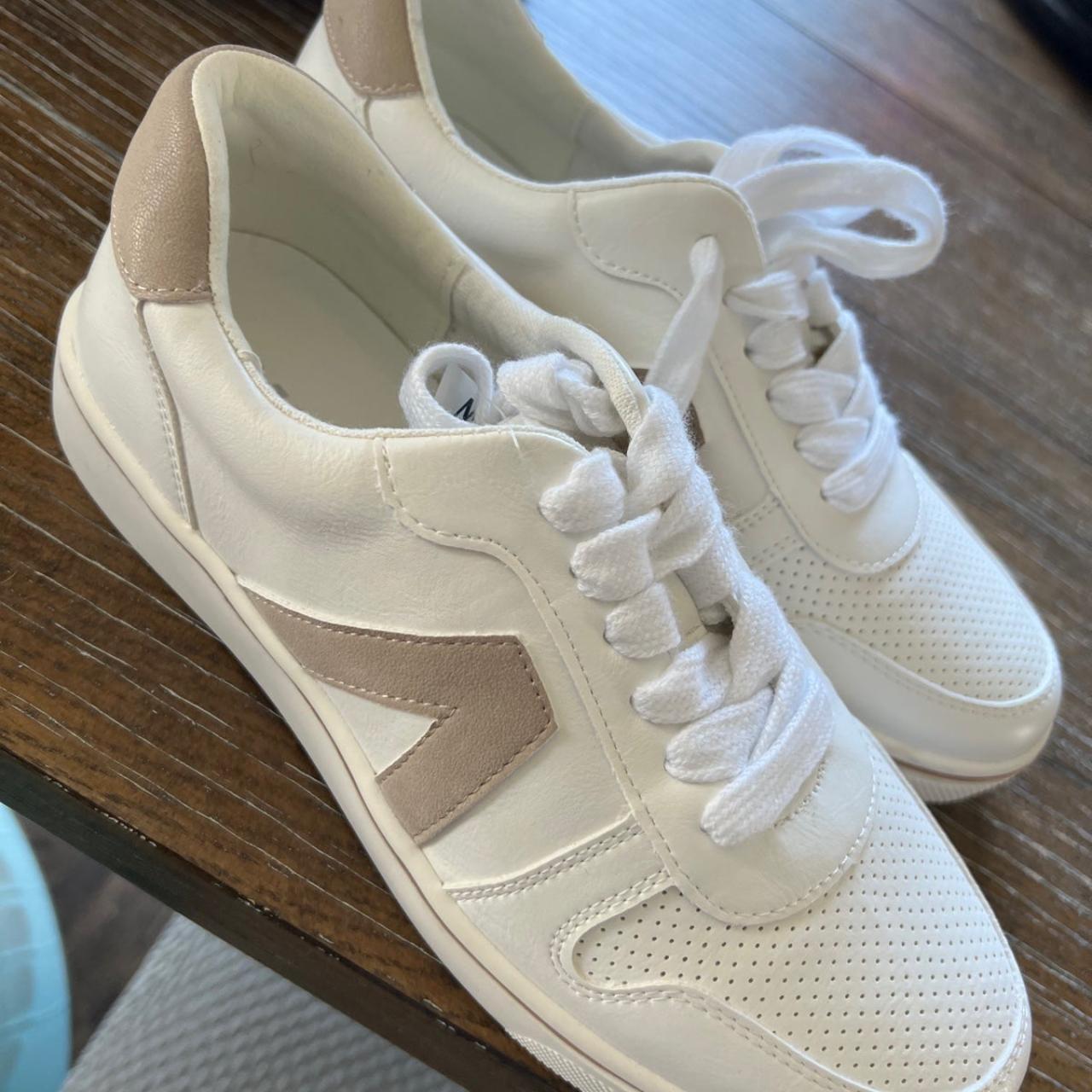 MIA Women's White and Cream Trainers | Depop