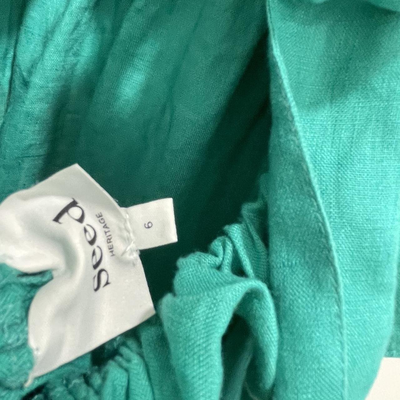 Seed Heritage Women's Green Dress | Depop