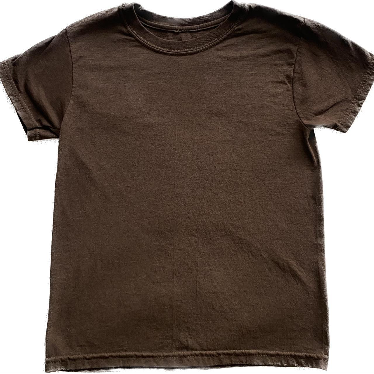 hanes brown t shirt