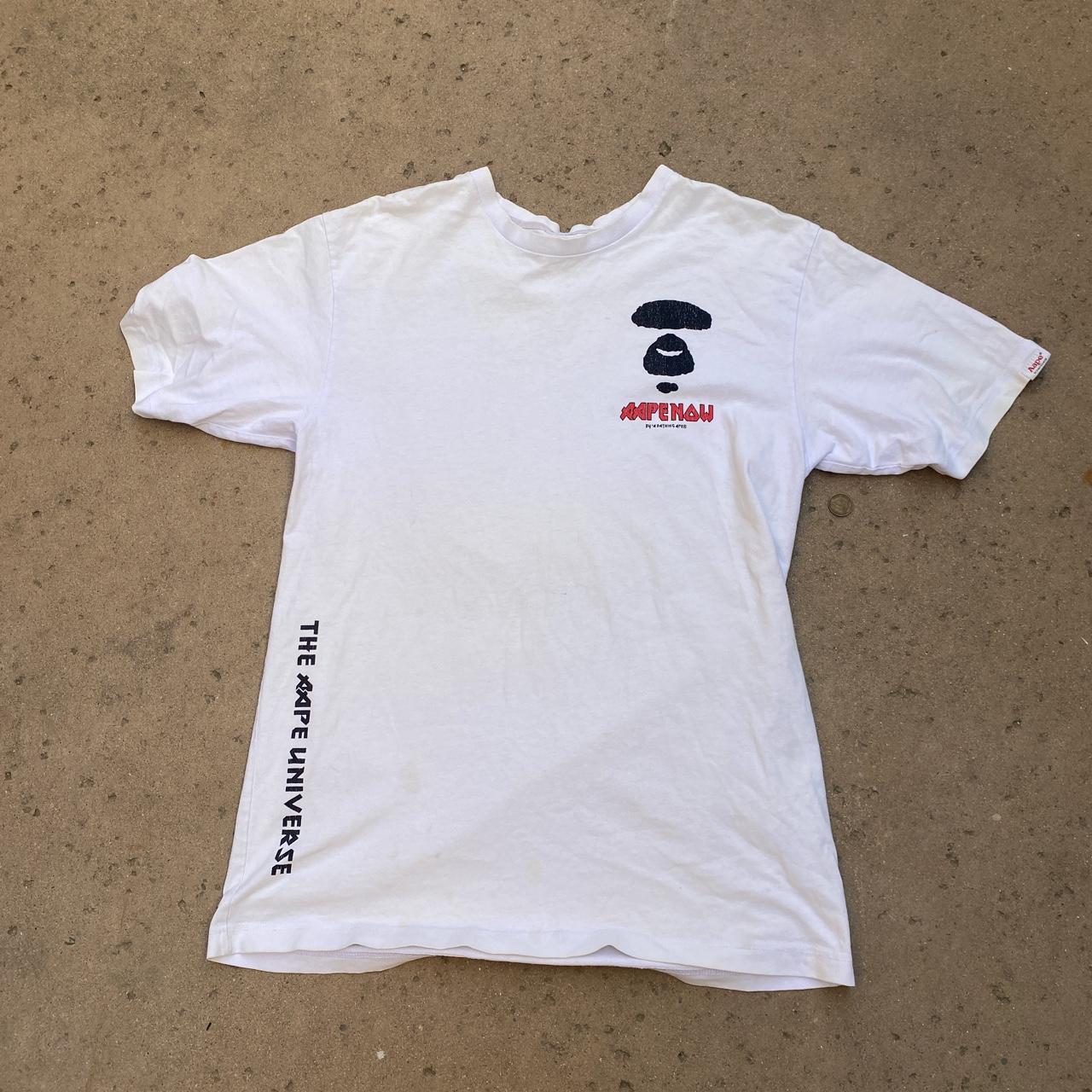 BAPE Men's White T-shirt | Depop