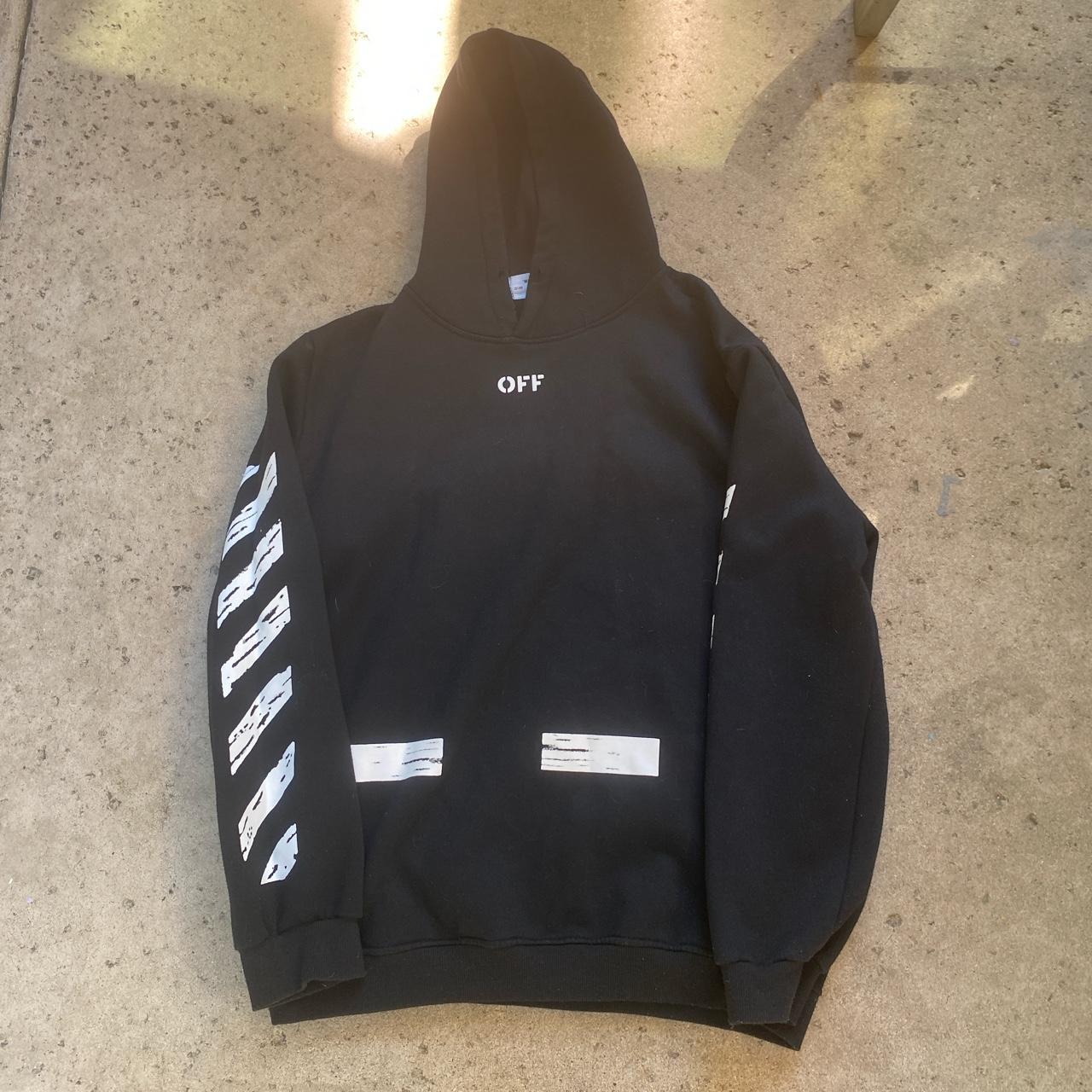 Off-White Virgil Abloh Seeing Things Black Pullover... - Depop