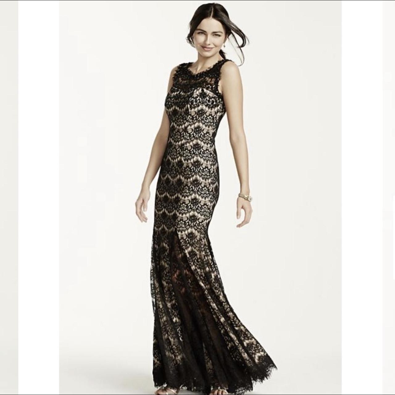 Betsy and adam 2024 black lace dress