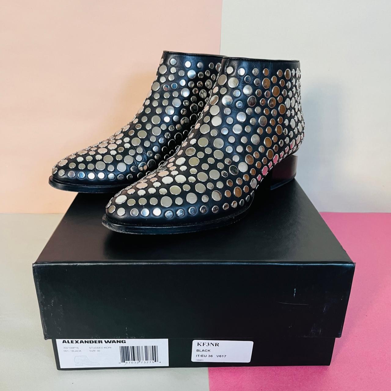 Alexander Wang Studded Kori Oxford Leather Black. Depop