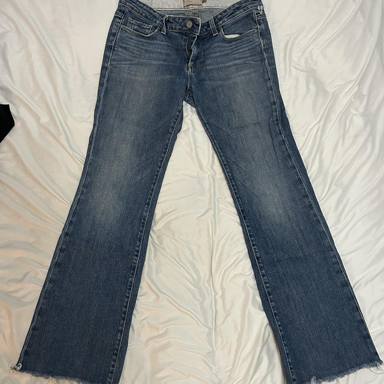 paige low rise bootcut/flare jeans size 28” i... - Depop