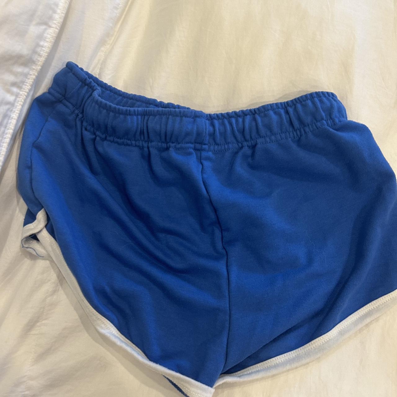 blue booty shorts size small!! could probably fit... - Depop