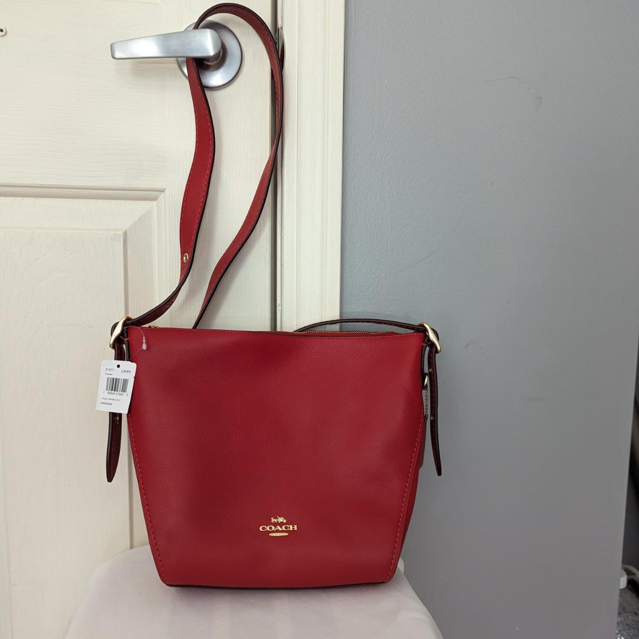 Coach, Bags, Coach Small Red Leather Handbag