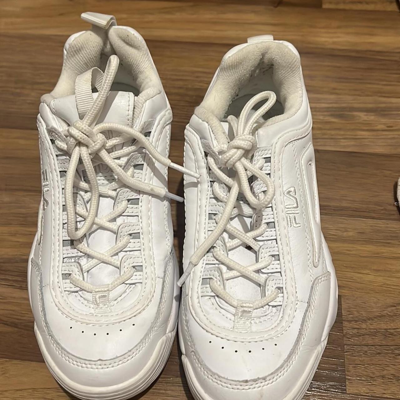 all white filas womens