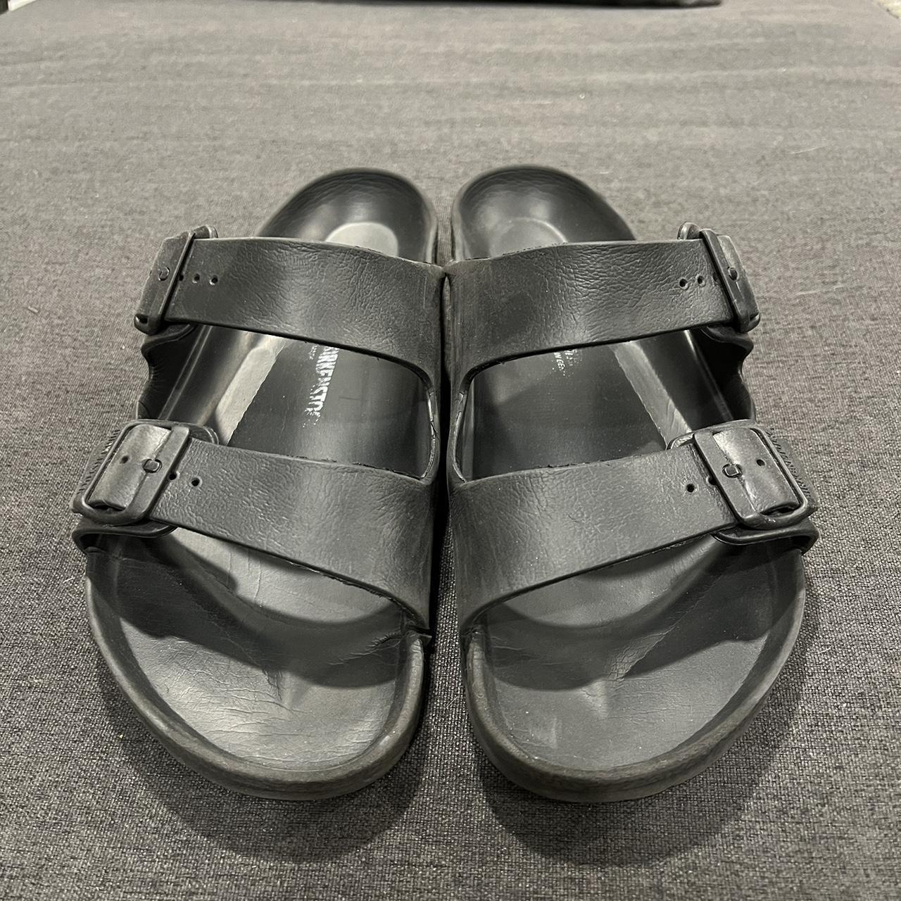 pretty worn birken slides size 43 - Depop