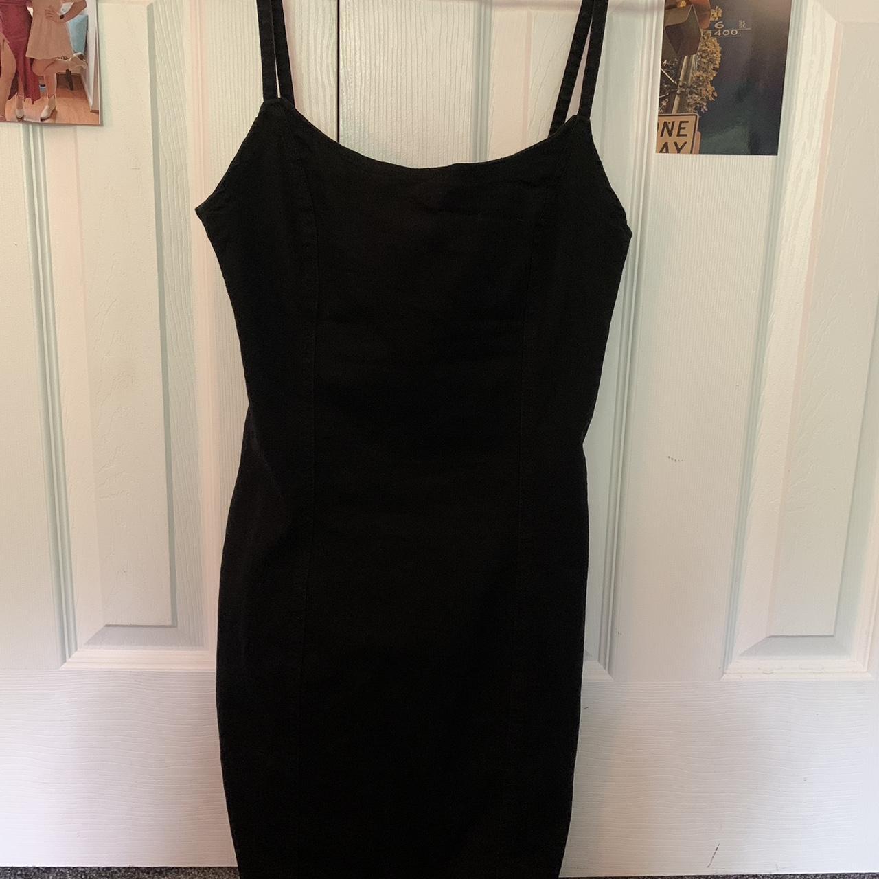 Black Jean Dress Very flattering - Depop