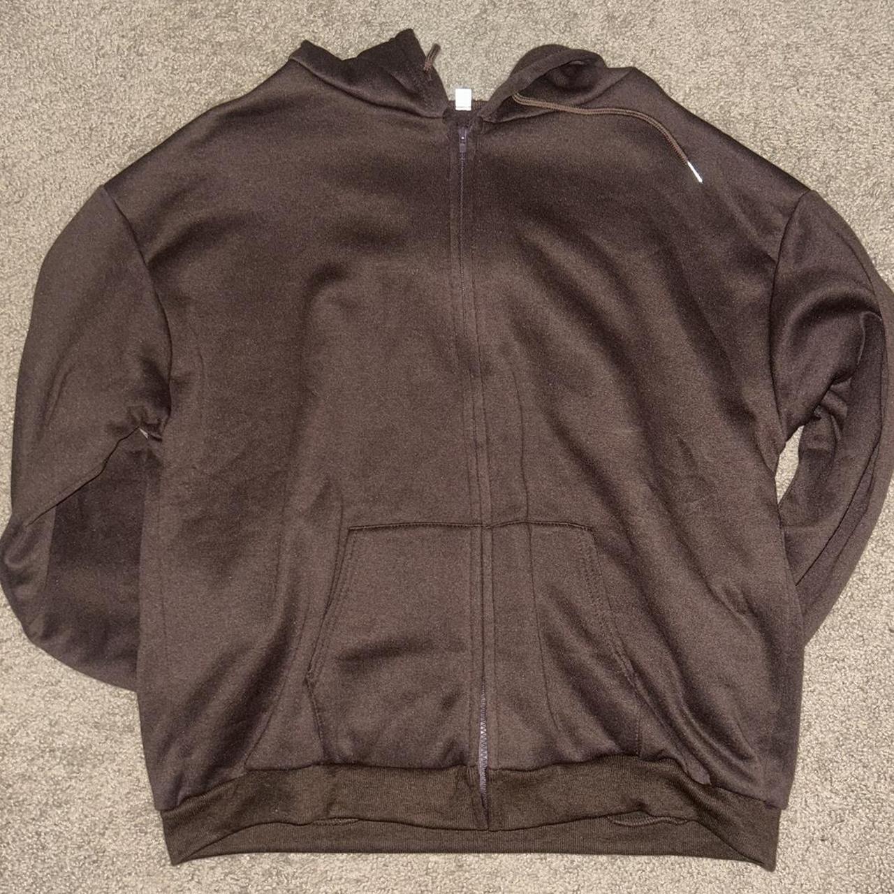 Y2k Chocolate Brown Zip up Hoodie description... Depop