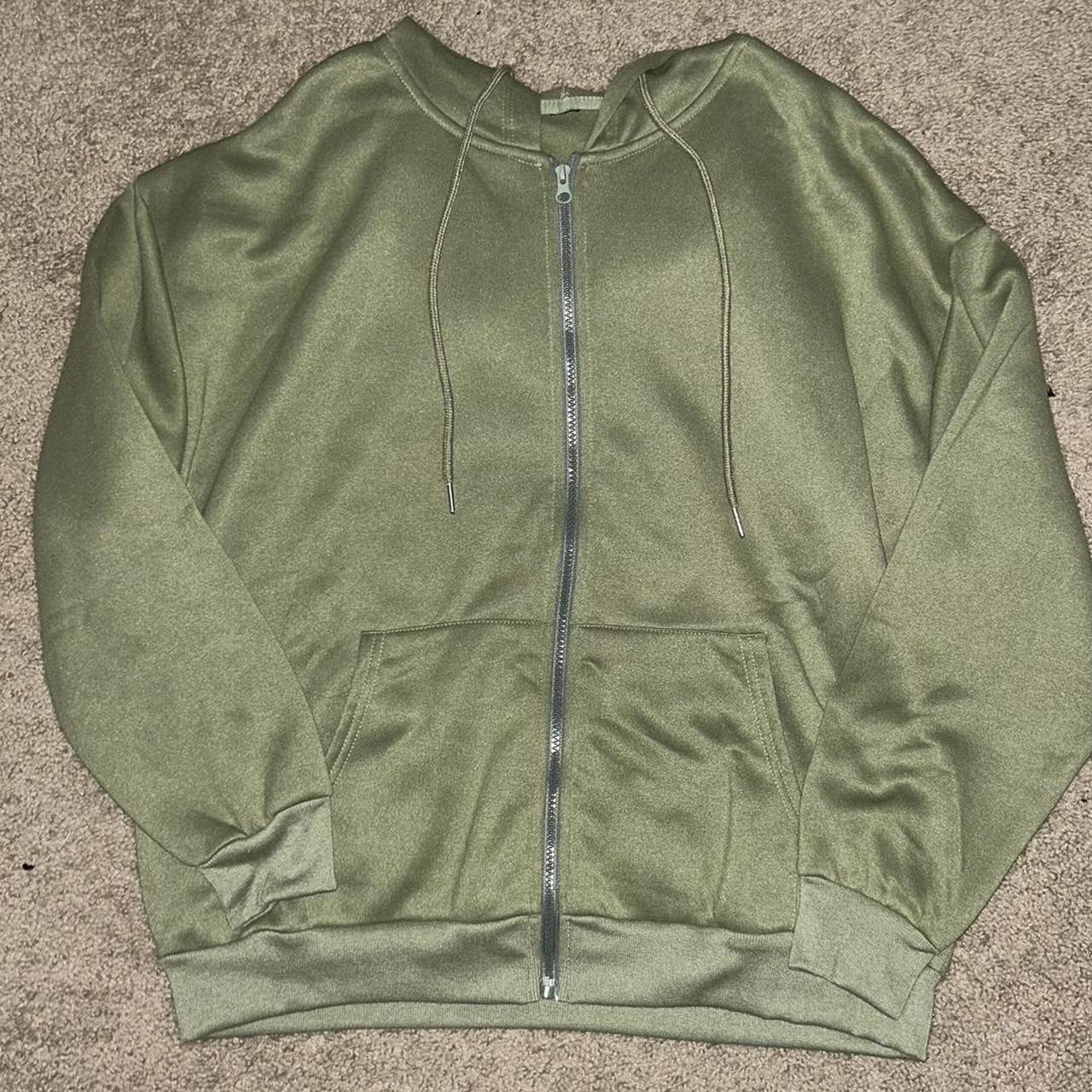 Y2k Sage Green Zip up Hoodie description Elevate... Depop