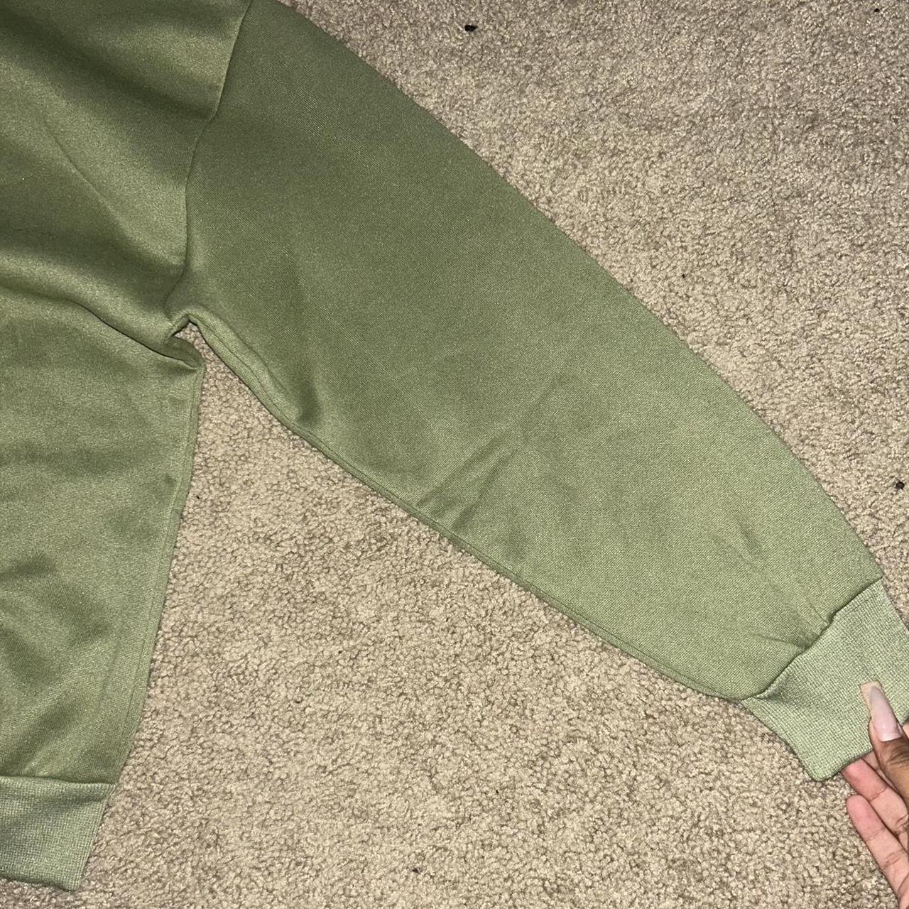 Y2k Sage Green Zip up Hoodie description: Elevate... - Depop