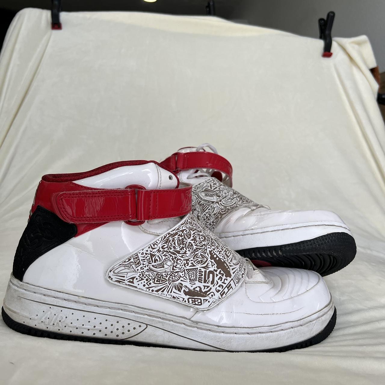 White Jordan shoes Nike Air Jordan Fusion AJF size. Depop