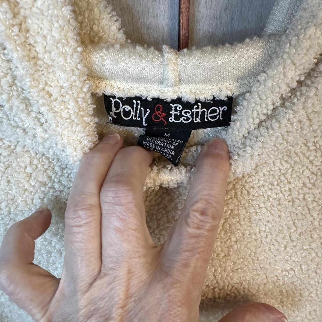 Polly & Esther Women's Hoodie - Cream/White - S –… - image 2