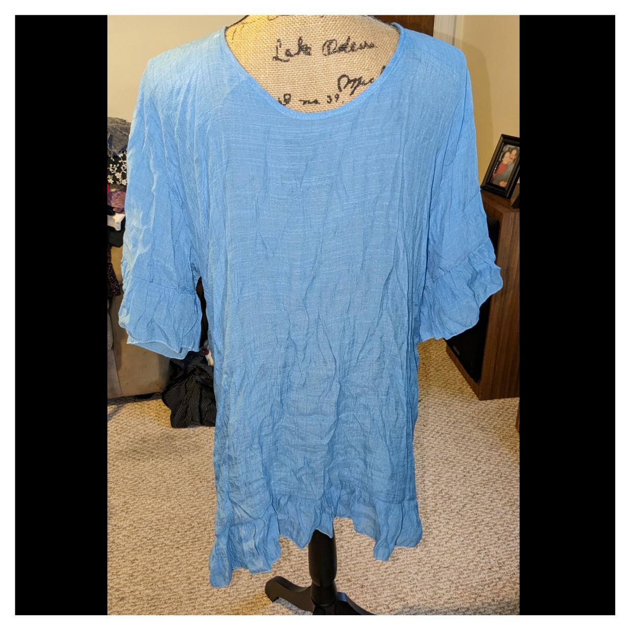 Ekouaer Dress Beach Cover Up Size Sm Beachy Blue... - Depop