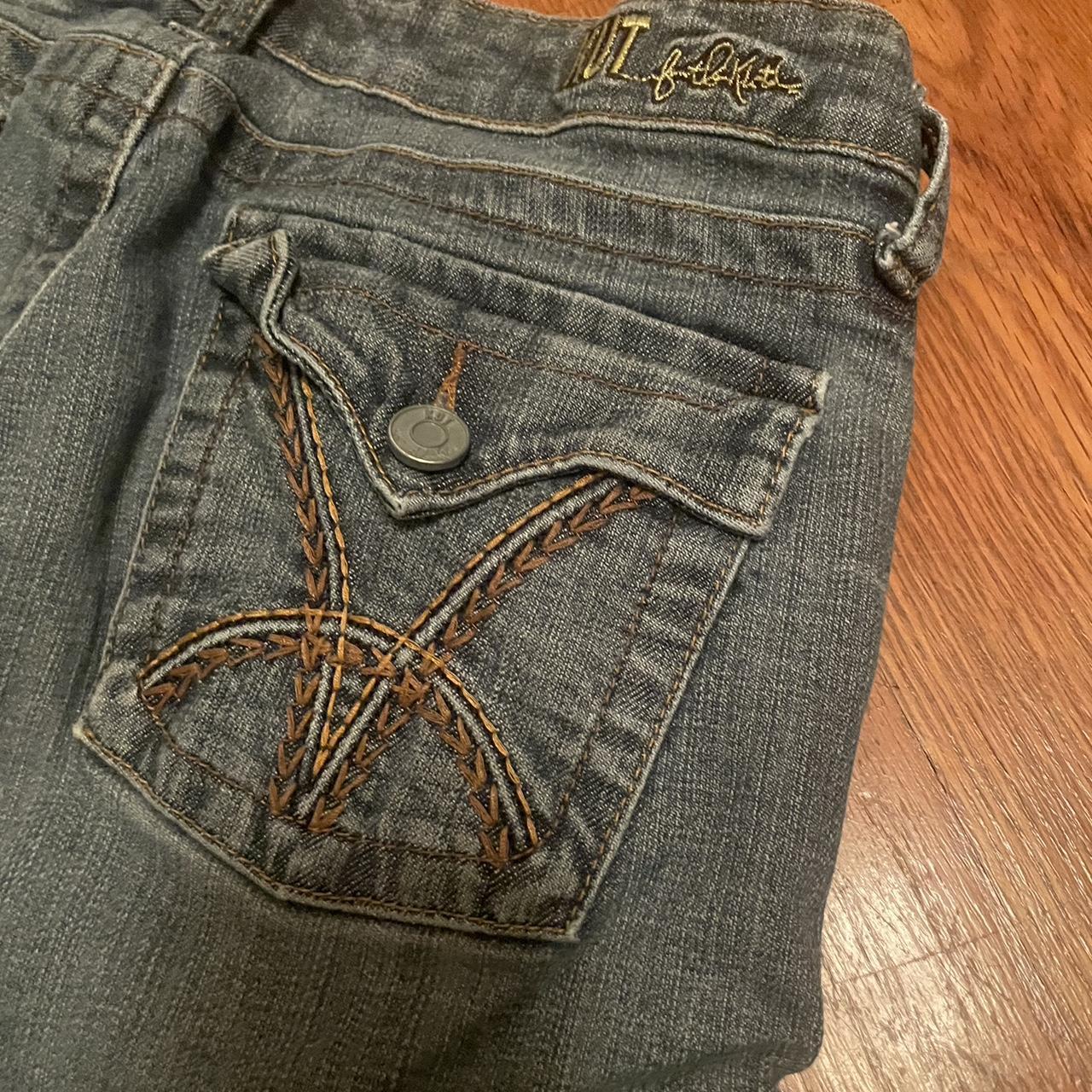 Thrifted low rise flare true religion pants (not... - Depop