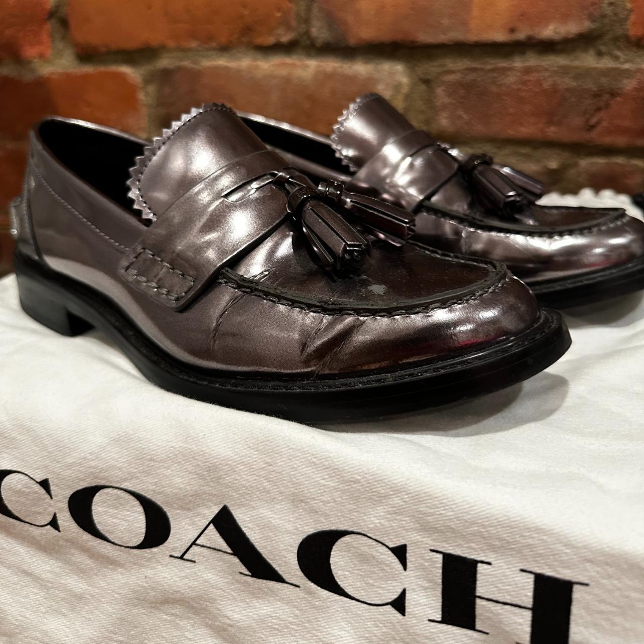 Coach on sale metallic loafers