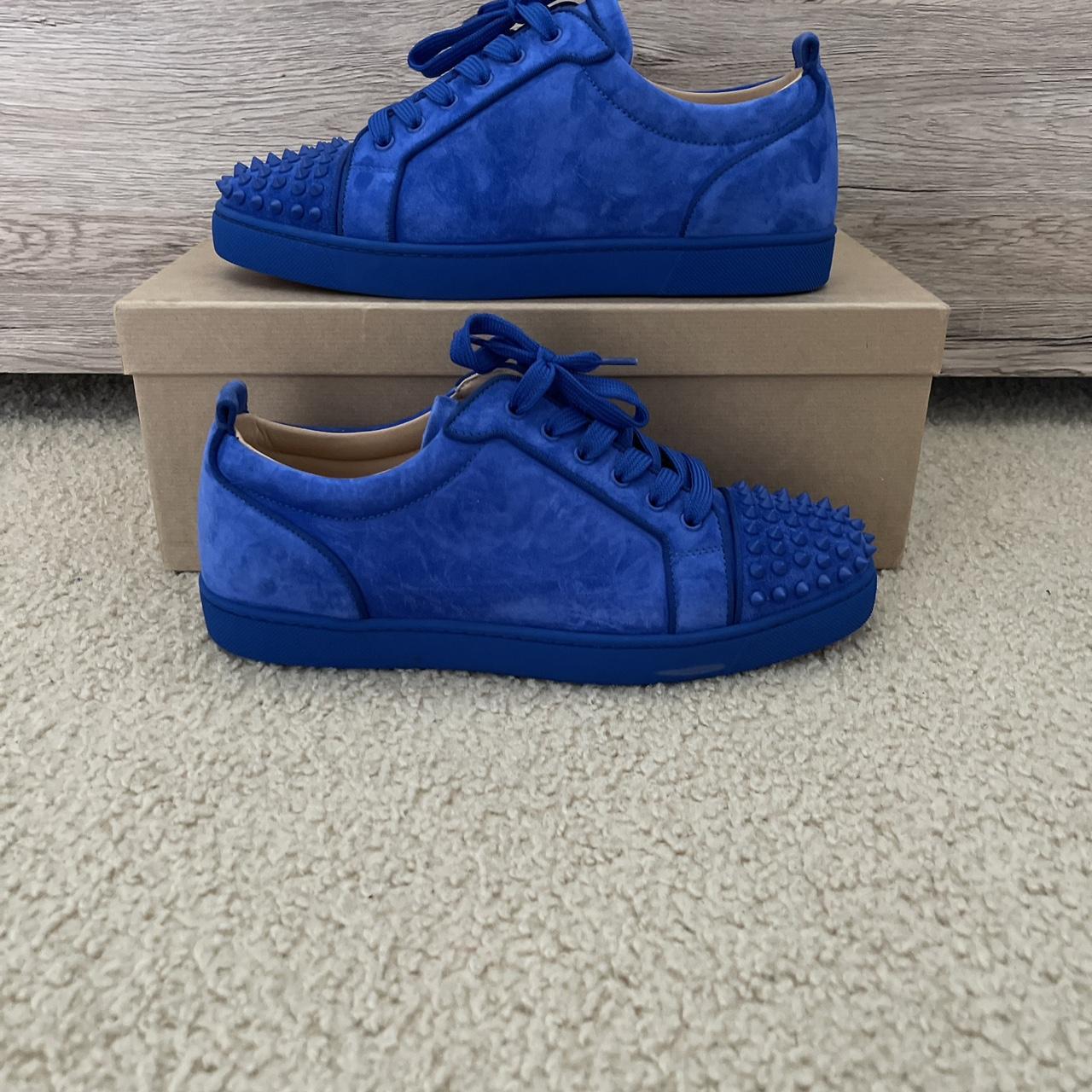 Christian Louboutin Men's Blue Trainers | Depop