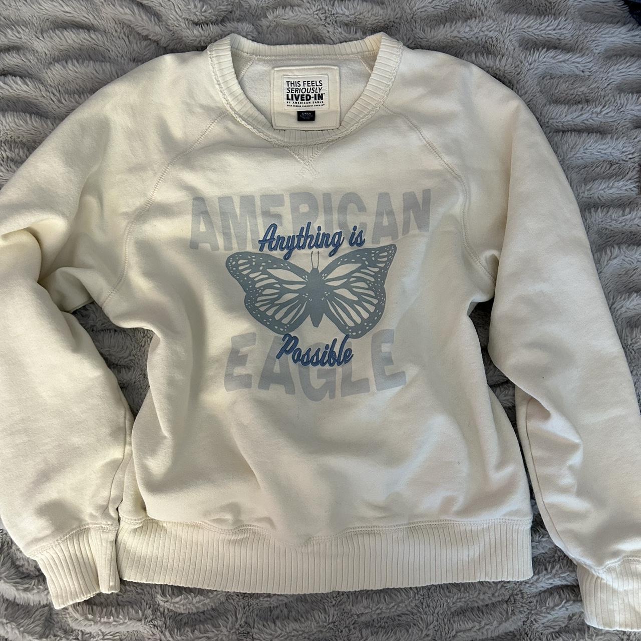 american eagle anything is possible butterfly crew - Depop